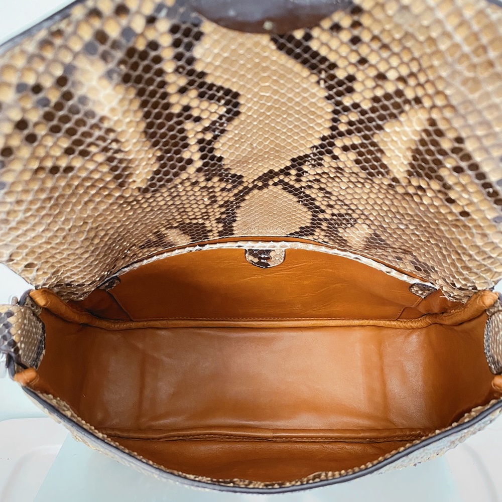 Ralph Lauren Collection Ricky Exotic Python Snake Skin Shoulder Crossbody Bag 5K - Picture 11 of 15
